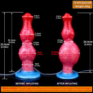 NNSX 噴射式インフレータブルディルド アナルプラグ 女性/男性向け ファンタジーセックストイ フィジェットトイ バットプラグ アナル 膣 オナニーメッセージ - Product Image 3