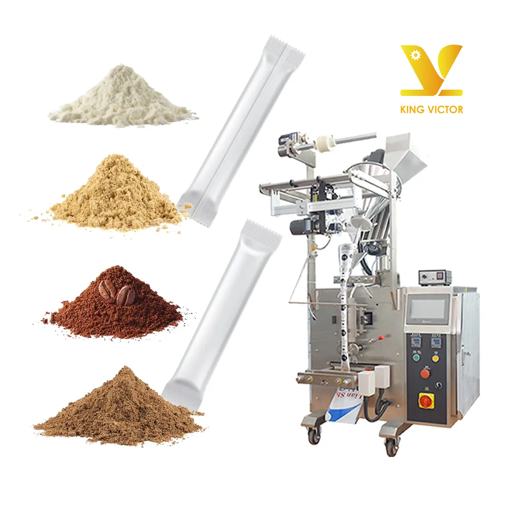 Automatic auger dry powder filler 1-100g sachet washing detergent tea spices milk coffee powder packaging machine