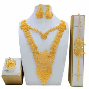 Parures de bijoux de mariage pour femmes en gros Dubaï, <span class=keywords><strong>plaqué</strong></span> <span class=keywords><strong>or</strong></span> 24 carats, dernières tendances - Product Image 3