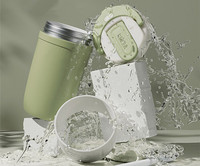 Gobelet isotherme avec doublure en céramique, gobelet thermos en acier inoxydable, paille, gobelet pour étudiants