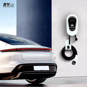 7KW EV Car <b>Battery</b> Fast Charging Pile Charger Station with <b>Led</b> Screen Single Gun AC Power IP55 Wall Box Charger - Product Image 4