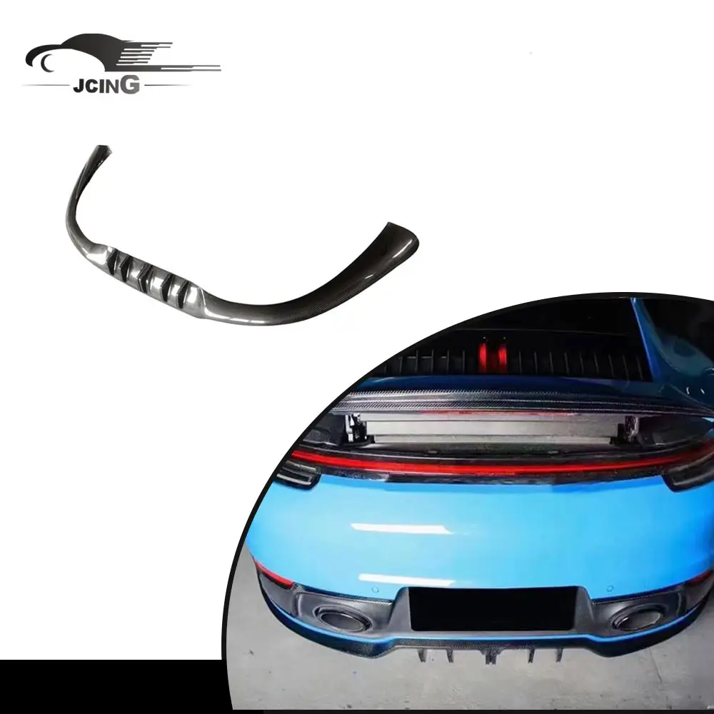 Difusor traseiro do bordo do amortecedor do carro da fibra do carbono para Porsche 992 2020 +
