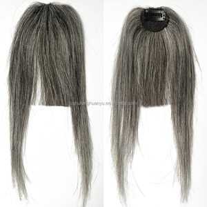 คลิปติดผมหน้าม้าแบบเกล็ดเกลือและเกล็ดพริกไทย ผมแท้ สำหรับผู้สูงอายุ - Product Image 4