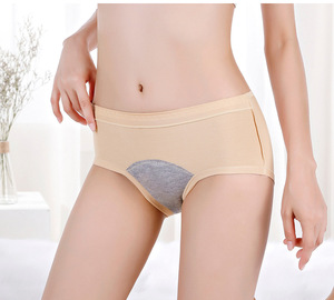 Culottes menstruelles écologiques en modal pour femmes, anti-fuites, avec bordure en dentelle sexy, protection étendue, sous-vêtements physiologiques - Product Image 3