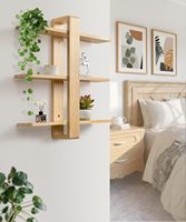 Support mural en bois fait à la main Étagères suspendues en bois Présentoir pour organiser les plantes et les livres Montage mural