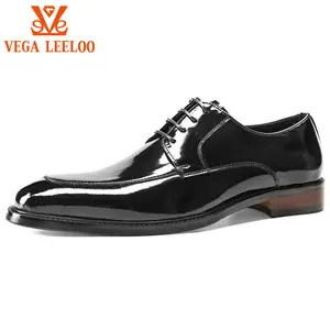 Sapato oxford masculino de couro luxuoso, sapato formal de couro genuíno para negócios