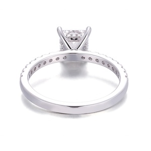 Anillo de Oro Real de 10k, 14k, 18k con Diamantes Cultivados en Laboratorio DEF VVS, Anillo Personalizado, Anillo de Media Eternidad para Boda para Mujer - Product Image 2