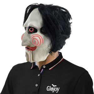 Máscara de látex de cabeza completa de Jigsaw de <span class=keywords><strong>Horror</strong></span> <span class=keywords><strong>Saw</strong></span> para Halloween, fiestas de disfraces, juegos de rol, accesorios de mascarada, venta al por mayor, personalizable - Product Image 6