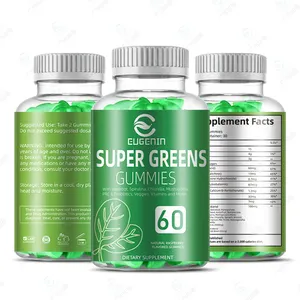 Green Superfood Organic Moringa Powder Gummies For Anti-Inflammatory Support Breastfeeding Support