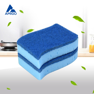 Esponja de Limpieza Amigo, Rectangular, de Alta Densidad, para Cocina, de Dos Colores, en Forma de S - Product Image 1