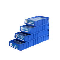 Bacs de rangement en plastique PP recyclable pour entrepôt, épaisseur 3 mm, avec cloisons optionnelles pour commandes personnalisées