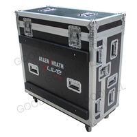 Flight case sur mesure avec compartiment pour console de mixage numérique Allen & Heath DLive C3500, en aluminium robuste, pour transport sur route