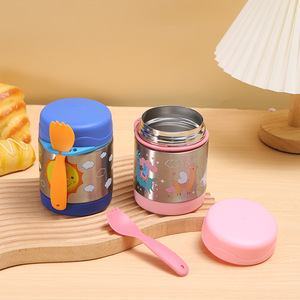 SilverJet Baby Insulated <b>Food</b> Jar 350ml Stainless Steel Vacuum <b>Flask</b> With Spoon Fork <b>For</b> Hot <b>Food</b> <b>Kids</b> Use - Product Image 5