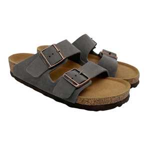 <span class=keywords><strong>Sandale</strong></span> Panto en daim bordeaux pour femmes et hommes Doublure en cuir véritable Semelle extérieure en liège <span class=keywords><strong>Style</strong></span> plate-forme pour été hiver utilisation en extérieur - Product Image 4