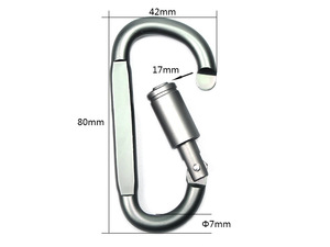 बोल्ड 8 सेमी लॉकिंग डी-आकार का पर्वतारोहण त्वरित रंगीन लटकाने वाली विमानन एल्यूमीनियम मिश्र धातु के आकार का बकसुआ - Product Image 6