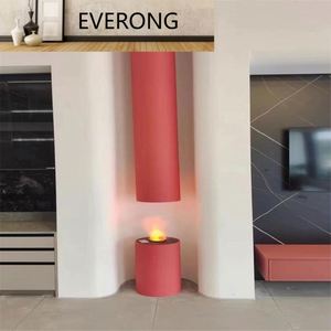 Chimenea Eléctrica Moderna <span class=keywords><strong>de</strong></span> Acero Giratoria y Suspendida para Interiores, Chimenea Colgante <span class=keywords><strong>de</strong></span> Techo para Sala <span class=keywords><strong>de</strong></span> Estar - Product Image 4