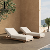 FERLY Mobilier de jardin extérieur en teck personnalisé Chaise longue de piscine Chaises longues de jardin pour la plage