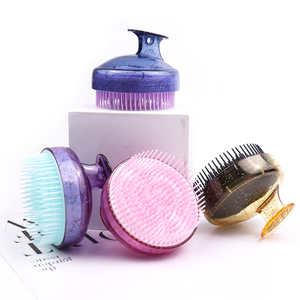 Brosse de Massage pour shampooing à <span class=keywords><strong>cheveux</strong></span> écologique avec Logo personnalisé, brosse de soins du cuir chevelu en Silicone souple - Product Image 1