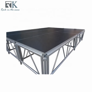 Scène de spectacle mobile pliable en aluminium pour extérieur, 4x8 pieds, 4x4 pieds, scène portable, structure de scène, plateforme d'exposition - Product Image 6