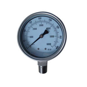 63mm 압력 게이지 SS316 하단 연결 400 바 액체 충전 압력계의 다른 유형 - Product Image 1