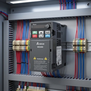 MS300 VFD4A8MS21ANSAA 1/2Hp (HD2.88A) / 3/4Hp (ND 3.84A), 230VAC, 0-599.0Hz (op), (V/Hz, SVC, PM), พร้อมตัวกรอง EMI, IP20, VFD4A8M - Product Image 1