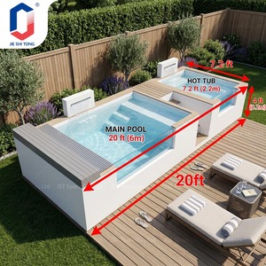 Kit de piscine en fibre de verre facile à installer, protégé contre les UV, pour le plaisir familial, design écologique pour les espaces extérieurs, piscine en fibre de verre de style resort - Product Image 2