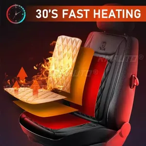 1/2 Piezas Cojín Calefactor Eléctrico Universal de 12-24V para Asiento de Coche Individual, Funda Calentadora de Asiento de Invierno, Almohadilla Térmica para Coche - Product Image 3