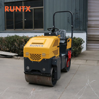 RUNTX tout neuf 1 tonne 1.5 tonnes Mini compacteur diesel à rouleaux d'asphalte Machine à rouleaux roulants Nouvelles machines de construction