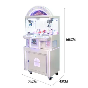 Coin-operated Queens Double Claw Crane Clip Doll Machine, Vending Machine