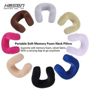 Cuscino da Viaggio a Forma <span class=keywords><strong>di</strong></span> U Personalizzabile con Microsfere, 100% Poliestere, per Auto, Casa, Ufficio, Hotel, Cuscino in Memory Foam per Aereo - Product Image 4