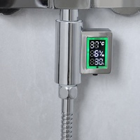 Thermomètre numérique LED pour douche, débitmètre numérique, thermomètre de bain, thermomètre d'eau, compteur numérique LED pour douche