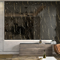 Production rapide, vente en gros de plaques de marbre PVC, finition brillante UV, texture marbre, panneau mural