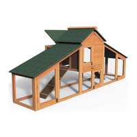 Grand enclos à poules pliable et portable en bois et acier inoxydable, moderne, coupe-vent, pour l'extérieur, cage à volailles, boîte pour animaux