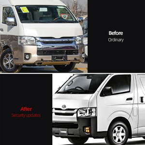 Feux <span class=keywords><strong>de</strong></span> jour à LED pour Toyota Hiace 2014-2018, phares, feux <span class=keywords><strong>de</strong></span> pare-chocs avant, DRL avec clignotants jaunes <span class=keywords><strong>et</strong></span> blancs - Product Image 3