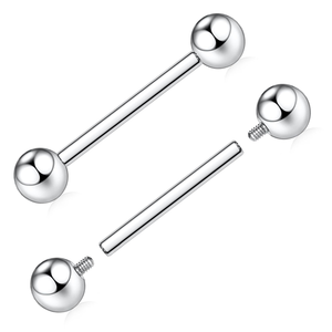 G23 Titanium Tongue <strong>Piercing</strong> Internally Thread Nipple Barbell Lengua <strong>Piercing</strong> Earring Helix Tragus Body Jewelry <strong>Retainer</strong> - Product Image 6