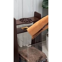 Brûleur d'encens en bois fait main, design mosquée, boîte de rangement, naturel, durable, décoration d'intérieur