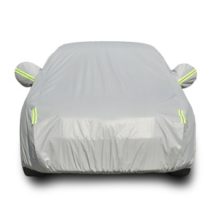 Enduit PE Couverture De Voiture Empêcher La Chaleur Froid Soleil Pluie Neige Demi <span class=keywords><strong>Auto</strong></span> Étanche Couverture extérieure - Product Image 5