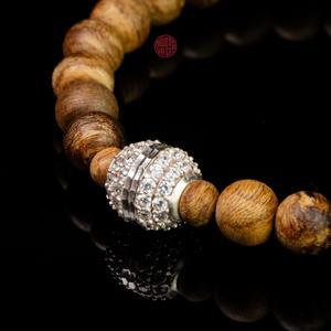 Pulsera de cuentas de madera de agar natural premium de 6 mm, madera de oud auténtica de alta calidad con jade mezclado, talla para mujer, joyería elegante - Product Image 3