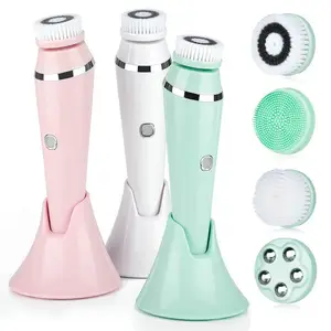 4 In 1 Electric Skin Pore Cleaner Vibrating Silicone Facial Cleansing Brush