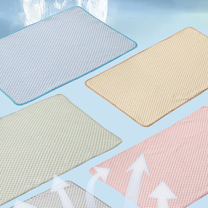Custom Logo Breathable <b>Cat</b> Dog Cooling <b>Mat</b> Pet Summer Cooling Pad for Dogs <b>Cats</b> Portable Comfortable Anti Heat Sleeping <b>Mat</b> - Product Image 2