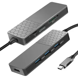 Tipo C Hub 7 em 1 USB3.0 HDMI 4K30Hz PD SD TF Estação de acoplamento USB Hub para Macbook Pro