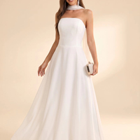Robe de mariée grande taille, sans bretelles, en tulle et satin, robe de bal, robes de mariée sur mesure en gros pour la mariée