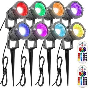 Luces LED Solares para Jardín con Sensor de Movimiento, Cambio de Color, Resistentes al Agua IP65, Luz Diurna 5000K, Ángulo de Haz de 60°, Aluminio - Product Image 5