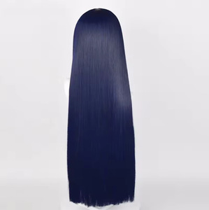 Perruque de <span class=keywords><strong>cosplay</strong></span> synthétique longue et droite de 100 cm, couleur brun clair, résistante à la chaleur, densité 100 %, sans frange, vente en gros - Product Image 3