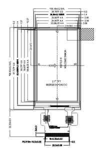 2.7 inch ODM <span class=keywords><strong>TFT</strong></span> <span class=keywords><strong>LCD</strong></span> <span class=keywords><strong>960</strong></span>*240 Độ phân giải màn hình <span class=keywords><strong>LCD</strong></span> ili8961 <span class=keywords><strong>TFT</strong></span> hiển thị Màn hình <span class=keywords><strong>LCD</strong></span> module 18 bit Giao diện hiển thị Module - Product Image 2