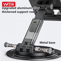 Support de téléphone portable pour support de téléphone de table 360 support en métal réglable rotatif en aluminium pliable Mobile