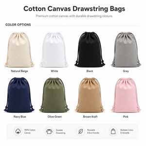 Bolsa de Algodón con Cordón, Personalizable con Logotipo, Bolsa para Té Ecológica y Reutilizable, para Joyería, Regalos de Boda, Almacenamiento, Lujosa, de Lona Natural - Product Image 6