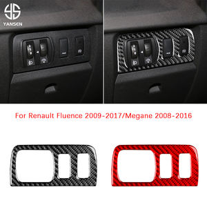 Pegatina de marco de botón de faro de coche de fibra de carbono para Renault Fluence Megane <span class=keywords><strong>RS</strong></span> 2009 2010 2011 <span class=keywords><strong>2012</strong></span> 2013 2014 2015 - Product Image 1