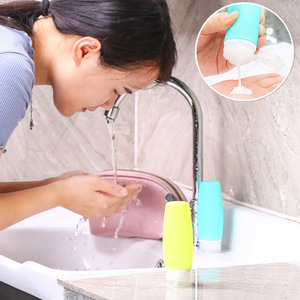 Travel Bottle 100ml Silicone Leak Proof For <b>Sunscreen</b> Cosmetic Storage Oval Shape With PVC EVA OPP <b>Bag</b> Packaging - Product Image 2