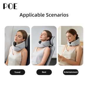 Oreiller de <span class=keywords><strong>voyage</strong></span> ergonomique en mousse à mémoire de forme rafraîchissante en forme de U avec logo personnalisé pour <span class=keywords><strong>avion</strong></span> et voiture – Confort portable au quotidien - Product Image 2